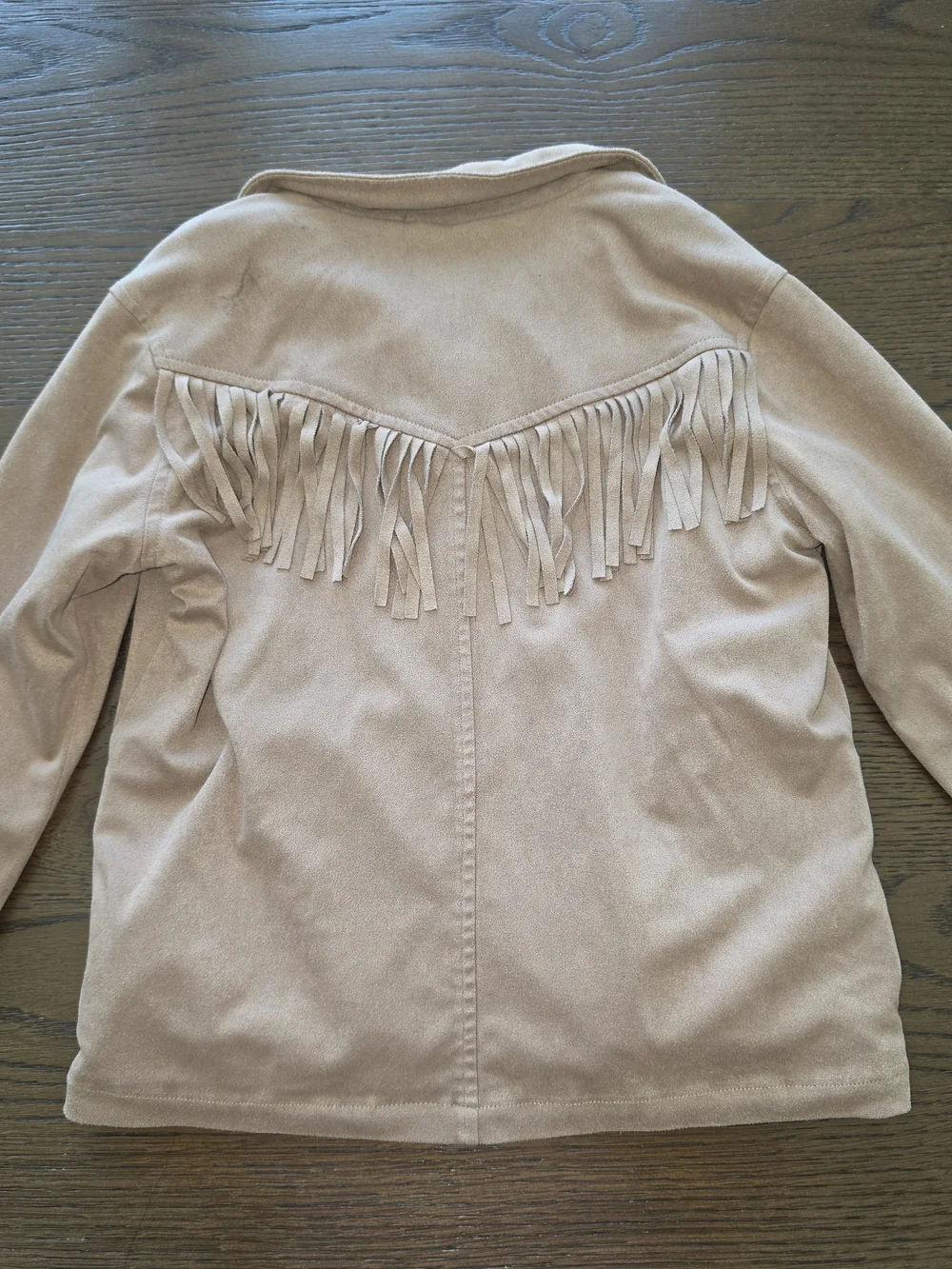 Shyanne by Boot Barn Girls Tan Faux Suede Fringe Western Jacket - Size L